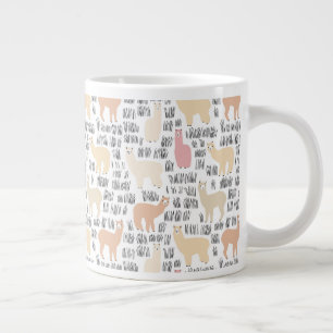Flügel des Alpacasmusters Jumbo-Tasse