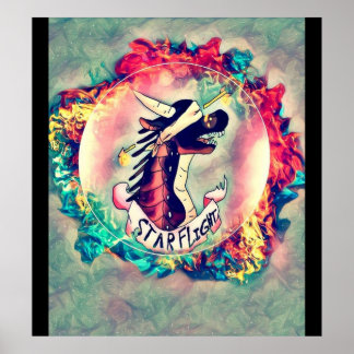 Flügel des Drachenfeuerstarrs Grafik Poster