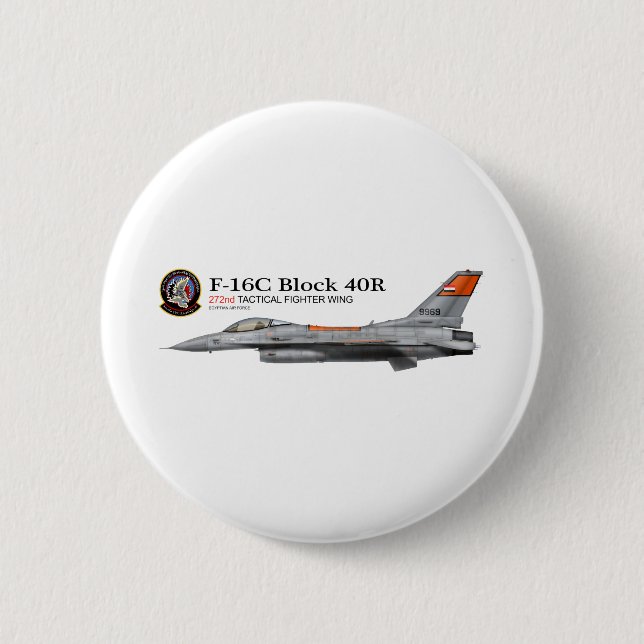 Flügel des taktischen Kämpfer-F-16 272. Button (Vorderseite)