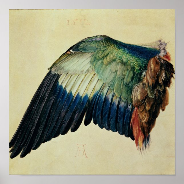 Flügel einer blauen Roller, 1512 Poster (Vorne)