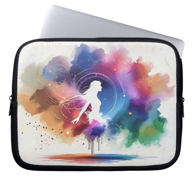 Flügel eines Regenbogens-Souls Laptopschutzhülle (Vorderseite)