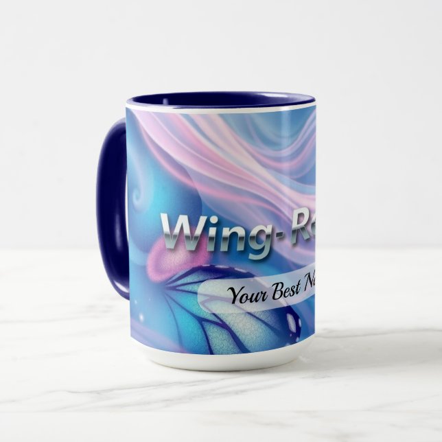 Flügel-Erneuerungsmuster Tasse (Vorderseite Links)
