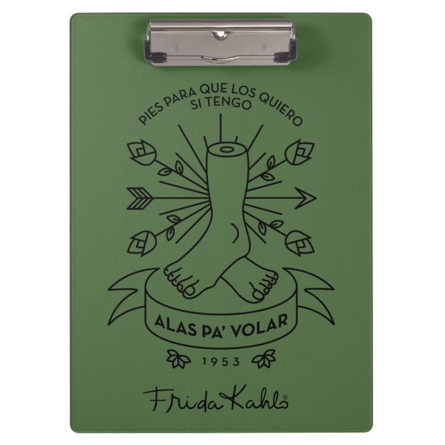 Flügel Frida Kahlos | zum zu fliegen Klemmbrett (Vorderseite)