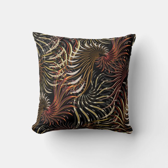 Flügel - modern - abstrakt - Braun Kissen (Vorderseite)