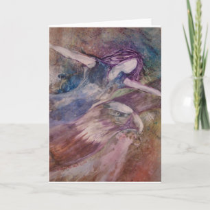 Flügel mögen Eagles-Gruß-Karte Karte