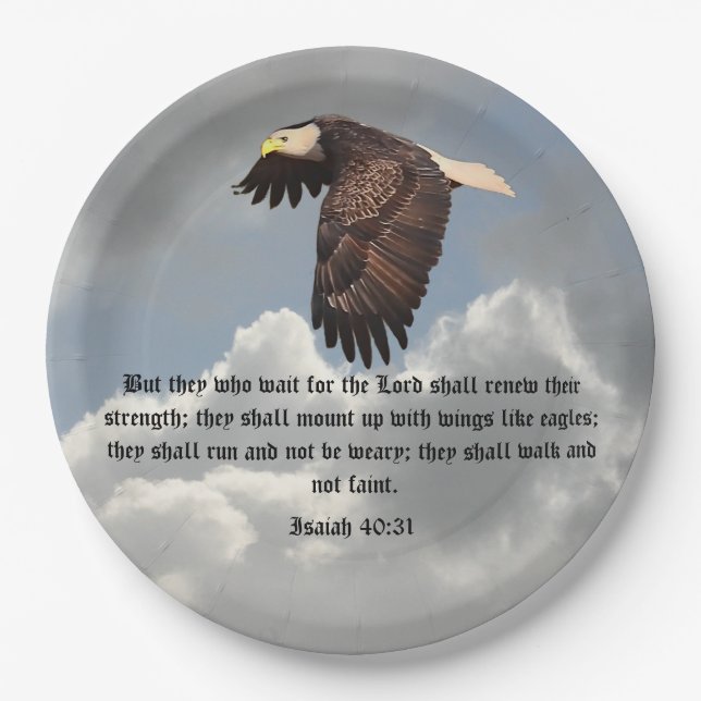 FLÜGEL MÖGEN EAGLES PAPPTELLER (Vorderseite)