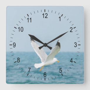 Flügel Quadratische Wanduhr