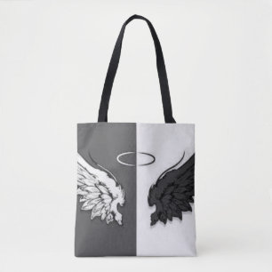 Flügel schwarz und weiß tasche