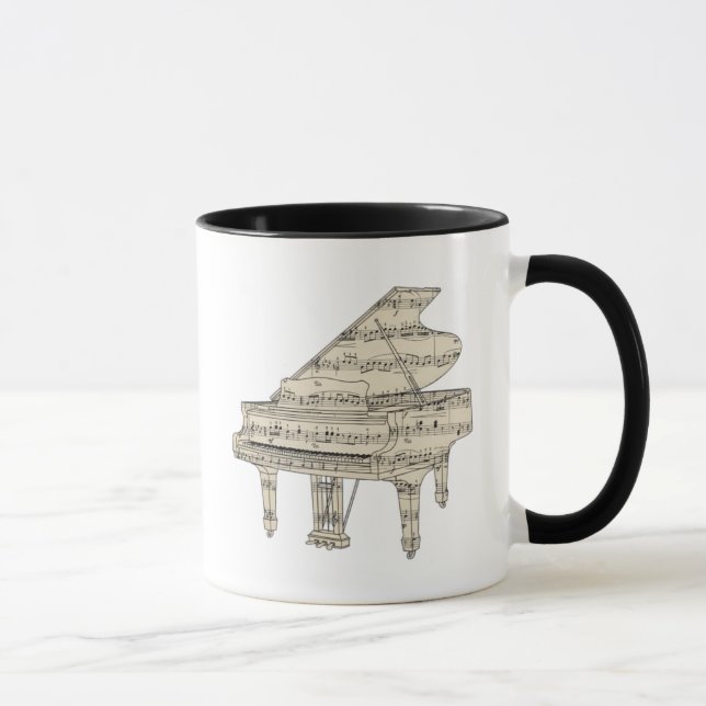 Flügel und Noten Tasse (Rechts)