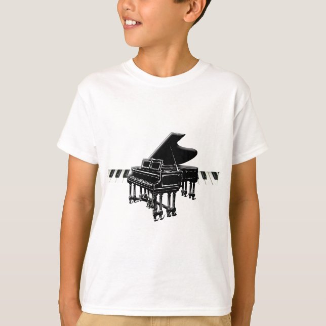 Flügel und Tastatur T-Shirt (Vorderseite)