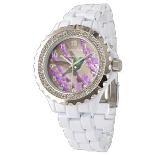Flügel von Glauben-Funkeln Violett-Ohren Kolibri Armbanduhr