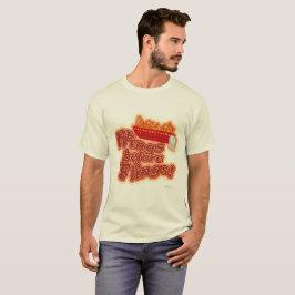 Flügel vor Fling Hühnerspass Spaß Slogan T-Shirt