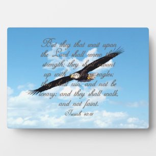 Flügel wie Adler, Isaiah 40:31 Christliche Bibel Fotoplatte