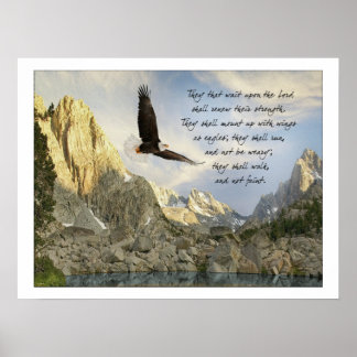 Flügel wie Adler Isaiah 40:31 Poster