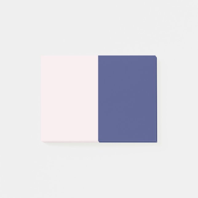 Flügelblaue und rosa vertikale Farbblöcke Post-it Klebezettel (Vorderseite)