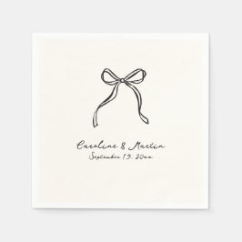 Flügelbogen, handgezeichnete Hochzeit Serviette