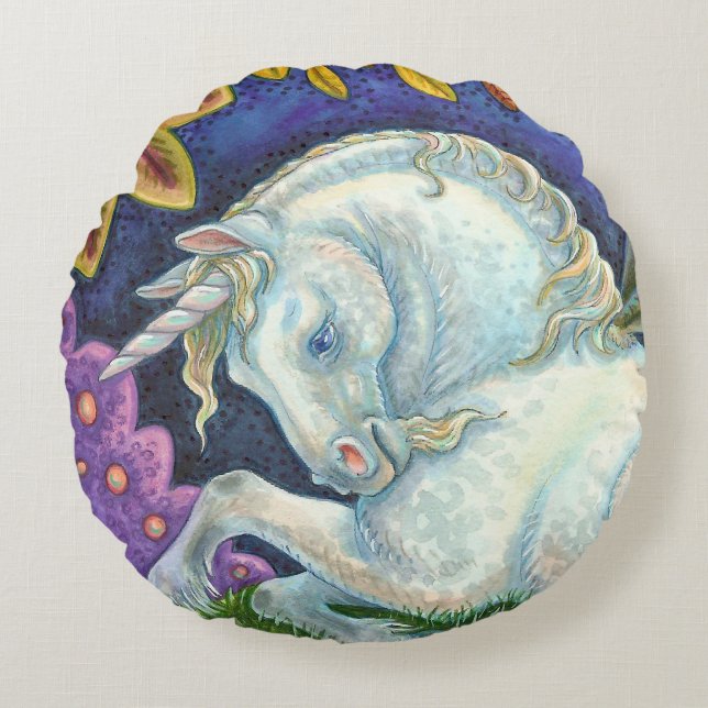 Flügeldrachen Fantasy RUNDE PILLOW Rundes Kissen (Vorderseite)
