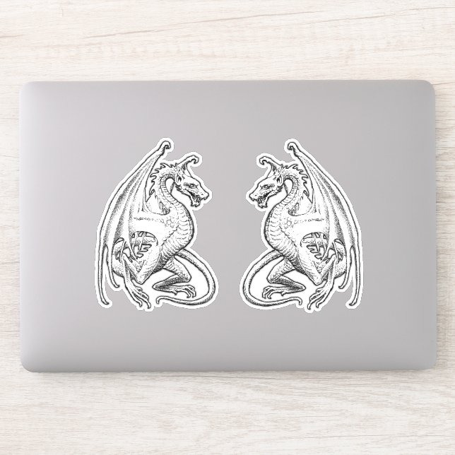 Flügeldragons Vinyl Stickers Aufkleber (Computer)