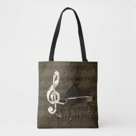 Flügeldreifacher Clef-Bronze-Noten Tasche