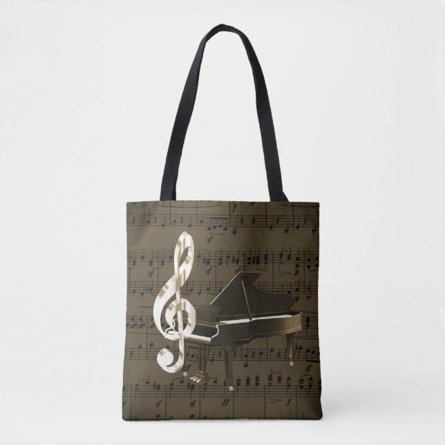 Flügeldreifacher Clef-Bronze-Noten Tasche (Vorderseite)
