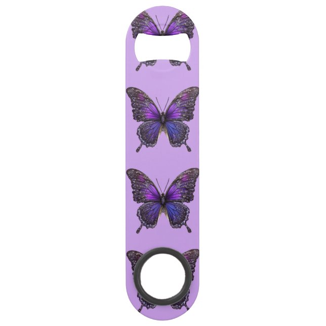Flügelflügel: Lila Schmetterling Speed Flaschenöffner (Vorderseite)