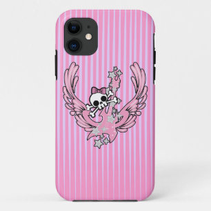 Flügelgitarre mit Niedlichem Schädel iPhone 11 Hülle