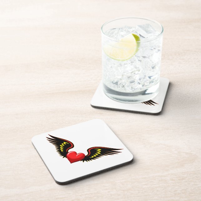 Flügelherz Getränkeuntersetzer (Rechte Seite)