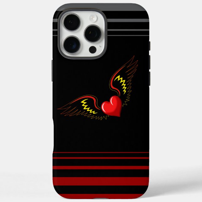 Flügelherz iPhone 16 Pro Max Hülle (Rückseite)