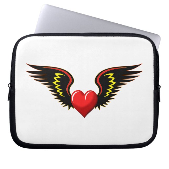 Flügelherz Laptopschutzhülle (Vorderseite)