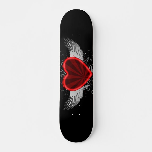 Flügelherz Skateboard (Vorne)