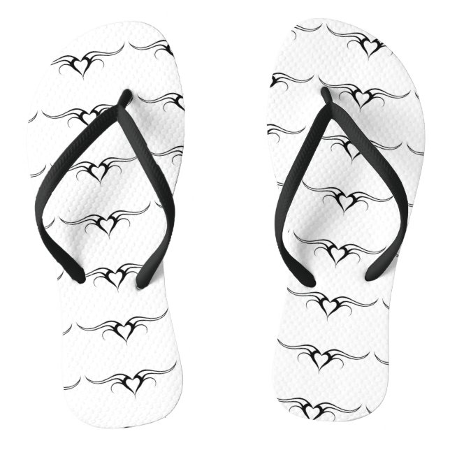 Flügelherzen Stammesdesign Flip Flops (Fußbett)