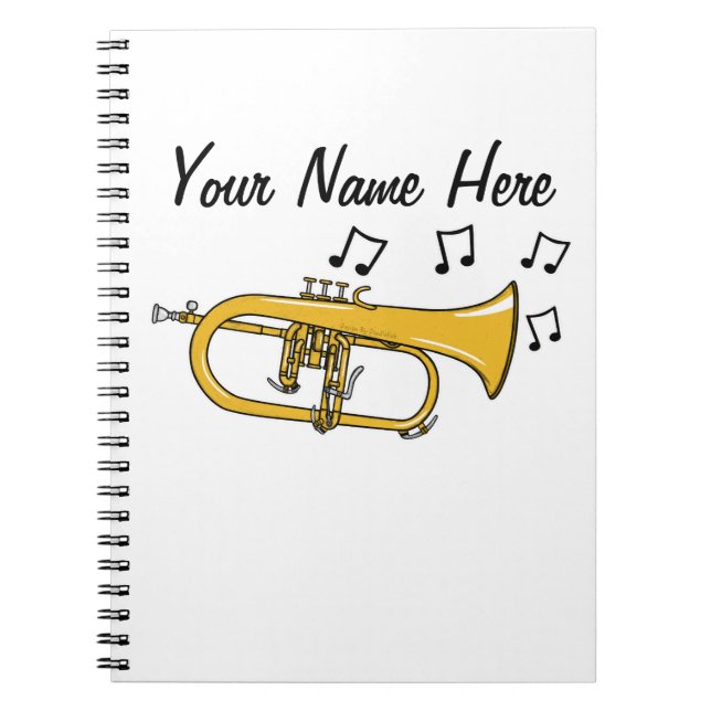 Flugelhorn Brass Musician Music Teacher Custom Notizblock (Vorderseite)
