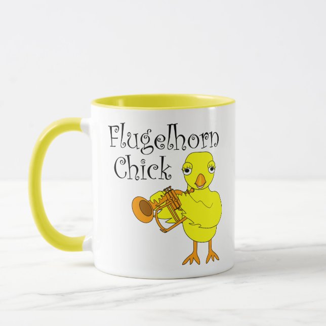 Flugelhorn Chick Text Tasse (Links)