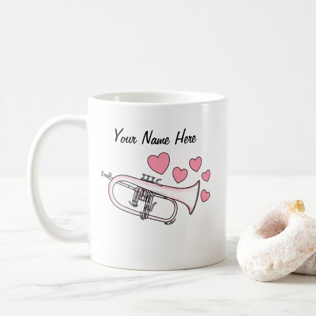 Flugelhorn Custom Wedding Tasse Brass Musiker (Mit Donut)