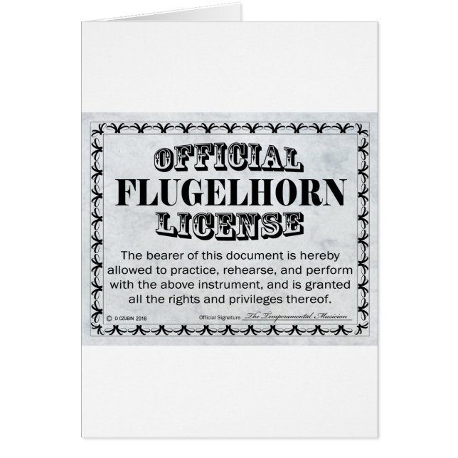 Flugelhorn-Lizenz (Vorne)