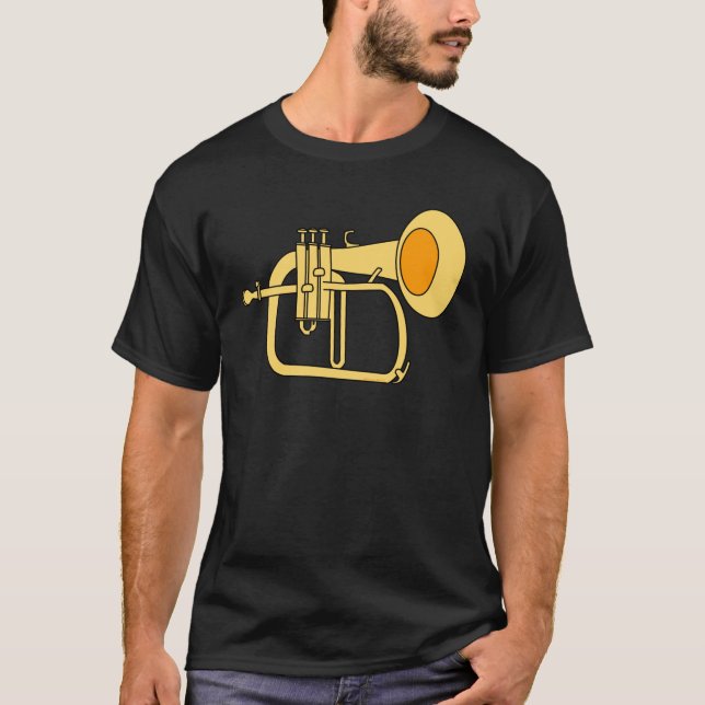 Flugelhorn Musikinstrument T-Shirt (Vorderseite)