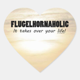 Flugelhornarian Life Heart Aufkleber