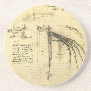 Flügelmaschine Sketch von Leonardo da Vinci Sandstein Untersetzer
