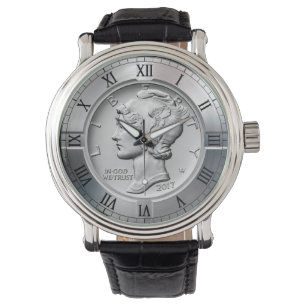 Flügelnde Freiheit Gedenkfeier Silver Dollar ~ * ~ Armbanduhr
