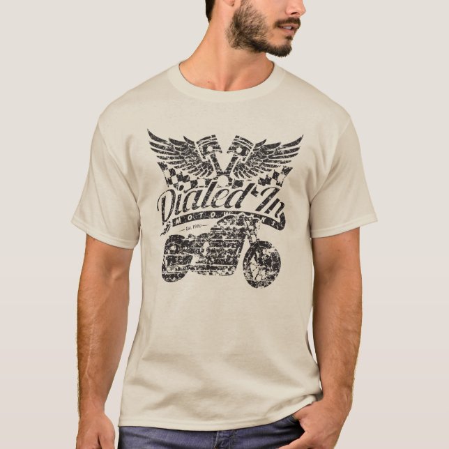 Flügelpisten Racing Motorrad Chopper Shirt (Vorderseite)