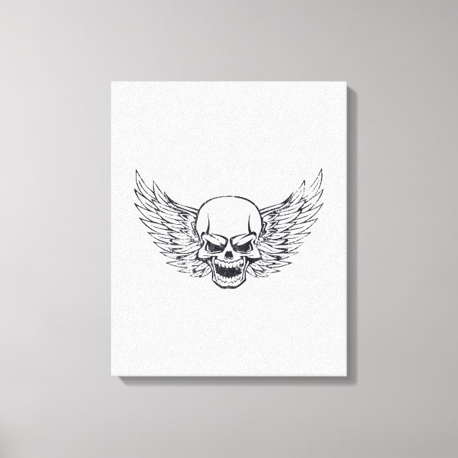 Flügelschädel Leinwanddruck (Vorderseite)