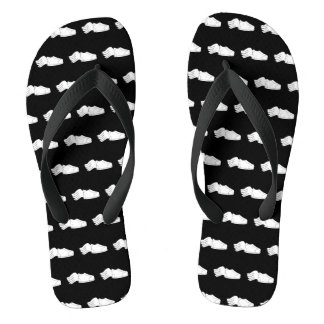 Flügelschuh Schwarz & Weiß Flip Flops