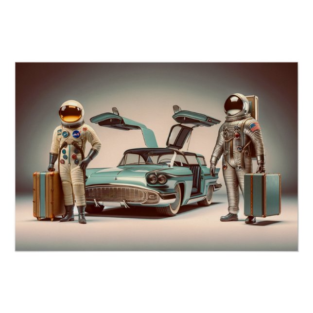 Flügeltür Klassiker Auto Poster (Vorderseite)