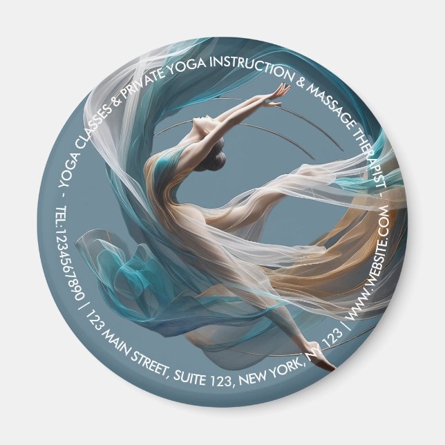 Flugflieger-Yoga-Lehrer Pilates-Fitness Magnet (Vorne)