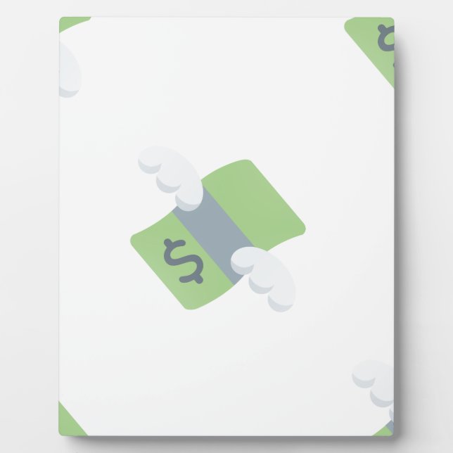 Fluggeld Emoji Fotoplatte (Vorderseite)