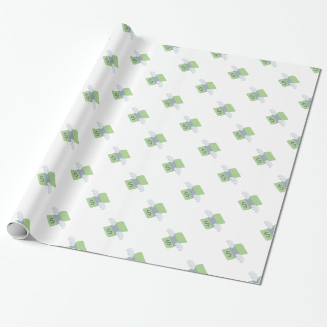 Fluggeld Emoji Geschenkpapier (Ungerollt)