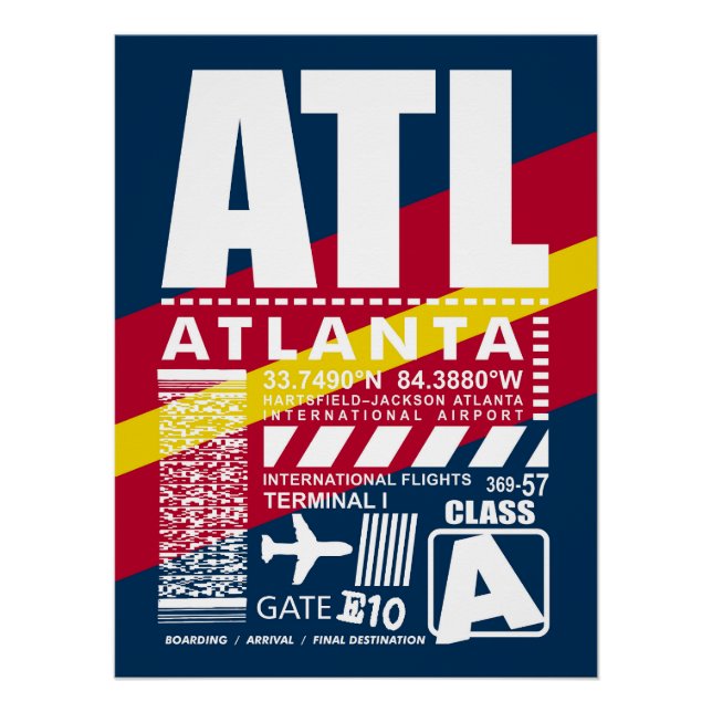 Flughafen ATL Atlanta Poster (Vorderseite)