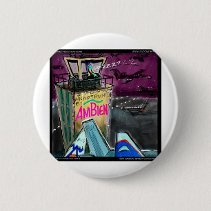 Flughafen außer Kontrolle Tower Lustige Geschenke Button