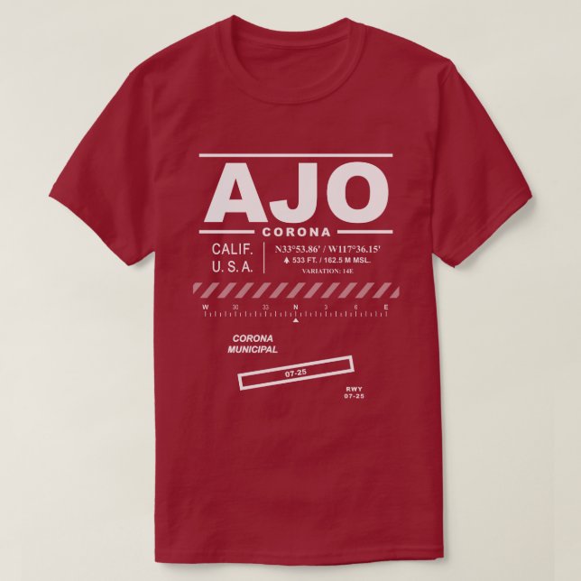 Flughafen Corona Municipal T-Shirt (Design vorne)