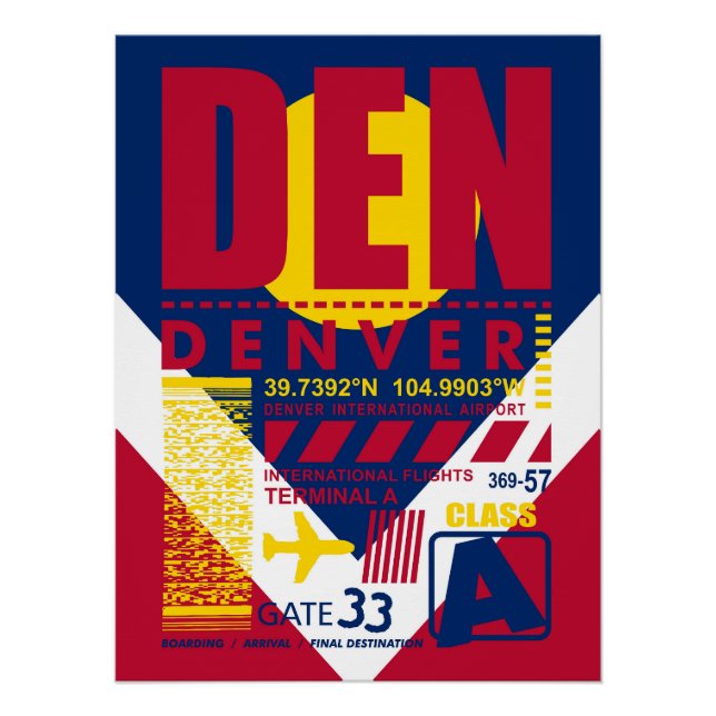 Flughafen DEN Denver Poster (Vorderseite)